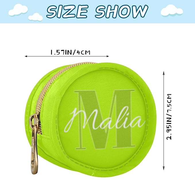 Custom Fluorescent Green Pacifier Holder Case for Diaper Bag Personalized Portable Travel Pacifier Storage Case with Clip Newborn Baby Pouch for Baby Boys Girls Purse Outdoor