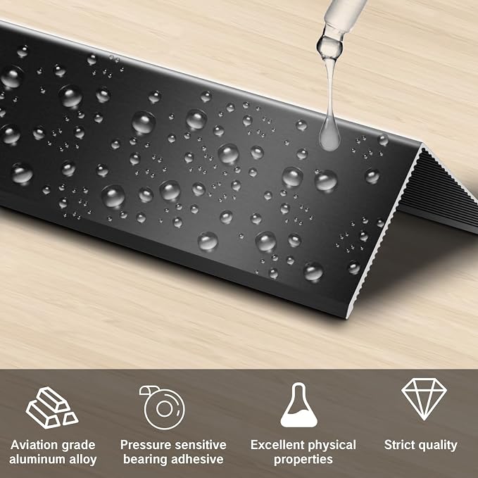 Aluminum Alloy Black Corner Guards 19Ga Thickness Wall Corner Protectors for Walls Right Angle Corner Protectors L Shaped Metal Protectors Guards (2x2x48 Inch-6PCS)