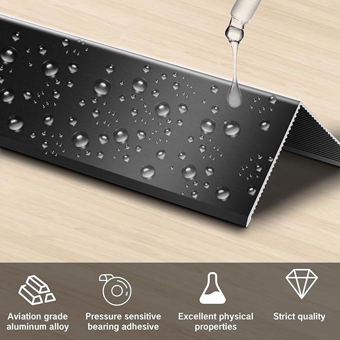 Aluminum Alloy Black Corner Guards 19Ga Thickness Wall Corner Protectors for Walls Right Angle Corner Protectors L Shaped Metal Protectors Guards (1.6x1.6x48 Inch-6PCS)