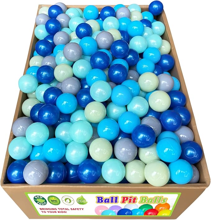 200/500/1000/2000 Count Soft Plastic Ball Pits Balls Colorful Play Pits Balls for Pet Dogs Ball Pits 2.2" Large Phthalate Free Bpa Free Balls for Toddlers 1-3 Baby Kids