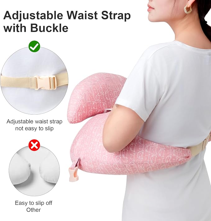 Nursing Pillow for Breastfeeding, Breastfeeding Pillows for More Support for Mom and Baby, with Adjustable Waist Strap