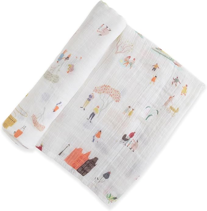 PEHR Muslin Cotton Swaddle, Explore The World | Organic Baby Blanket | Ultra-Soft & Versatile | 47” x 47”