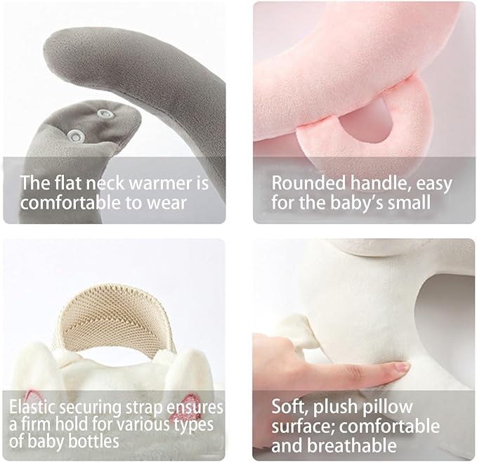 Machine Washable Bottle Holder Pillow – Ergonomic Nursing Assistant Bottle Support for Comfortable Feeding(A)