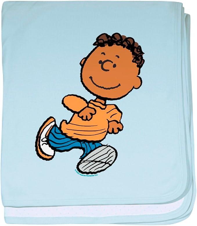CafePress Peanuts Franklin Running Baby Blanket, Super Soft Newborn Swaddle