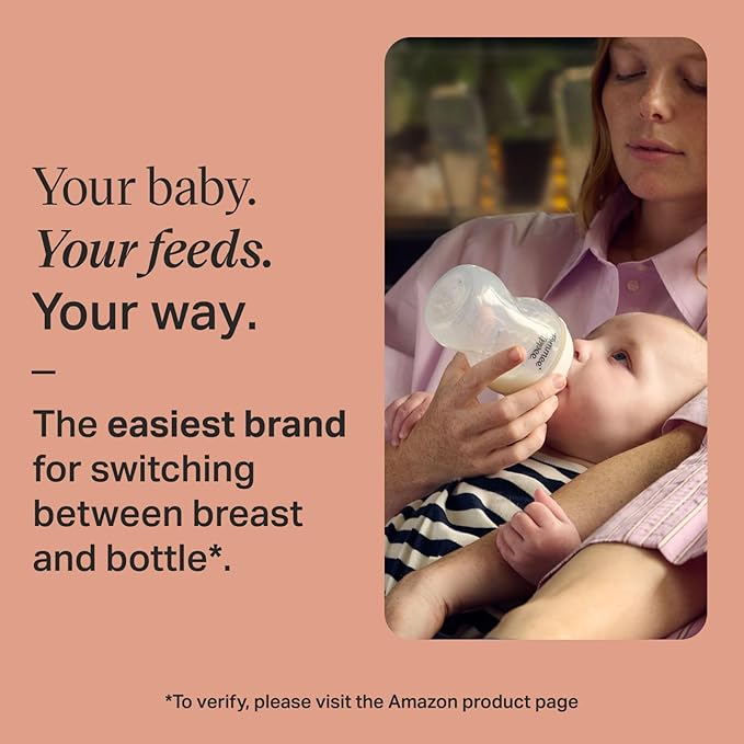 Tommee Tippee Natural Start 14 Piece Baby Bottle, Travel Bottle Warmer & Pacifier Set, 5 BPA Free Bottles, 0+ months, 2 Newborn Pacifiers, 2 Extra Nipples, Removable Bottle Handles, Brush, Clear