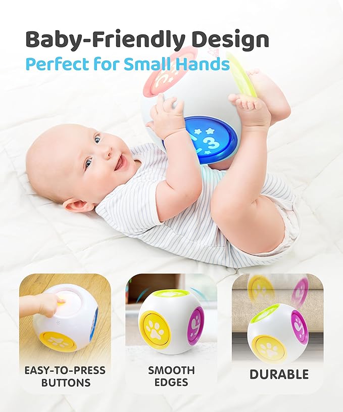 BEST LEARNING Learning Cube - Talking Educational Musical Toy for Baby and Toddler | 10 Nursery Rhymes, ABC, 123, Colors & 15 Animal Sounds | First Birthday Gift Boys & Girls 6 Months-3 Years