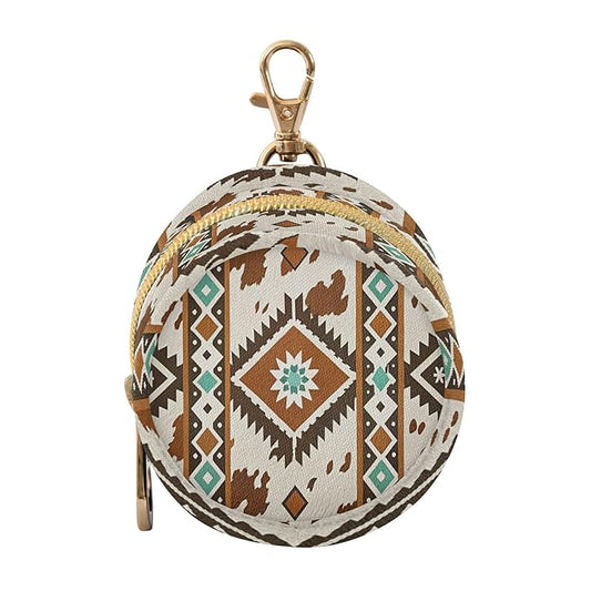 Tribal Cow Print Pacifier Holder Case Portable Newborn Baby Pacifiers Pouch with Clip for Boys & Girls