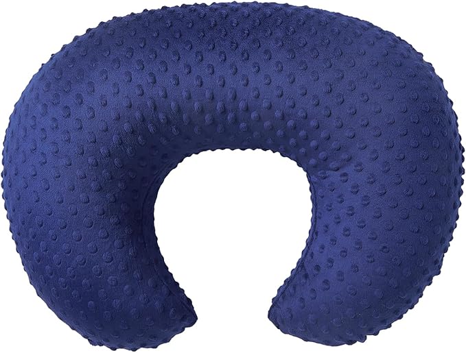 Nursing Pillow for Breastfeeding and Bottle Feeding More Support for Mom and Baby,Soft Newborn Nursing Baby Pillowï¼?Machine Washable (Dark Blue)