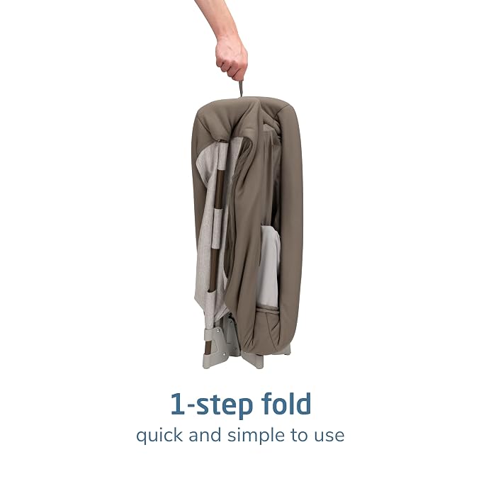 Maxi-Cosi Swift Baby Playard with Mat, Baby Playpen, Play Yard with Bassinet, Portable Playpen for Babies and Toddlers, Truffle