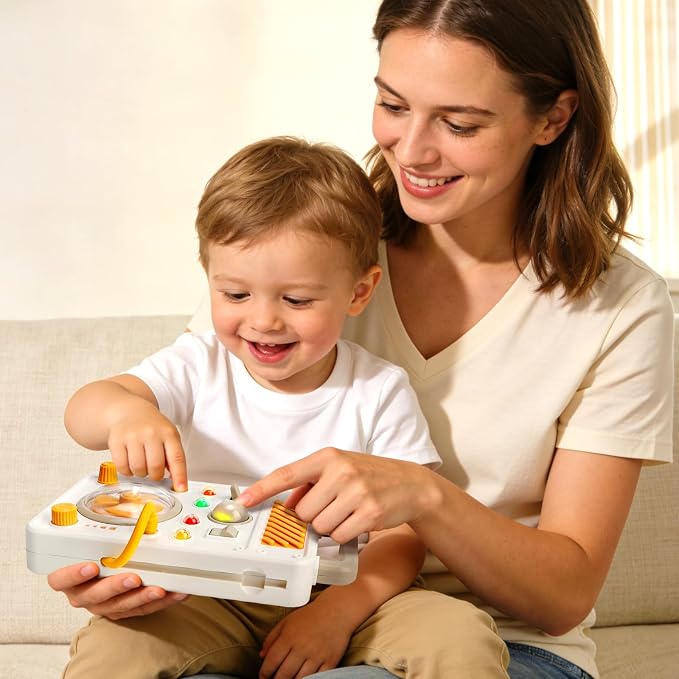 Montessori Busy Board Toys for Toddlers 1-3, LED Light Switches Activity Sensory Toys for 1 2 3 Year Old, Toddler Travel Learning Educational Toys for 1 Year Old Girl Boy Birthday Gifts