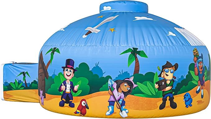 Skywin Air Tent for Kids (77??x 50?? Builds in 30 Sec, Toddler Tents Indoor for Imaginative Play, Spacious Kids Forts Indoor Playhouse for Boys & Girls Ages 3-14 (Fan Not Incl) (Blox Fortress)