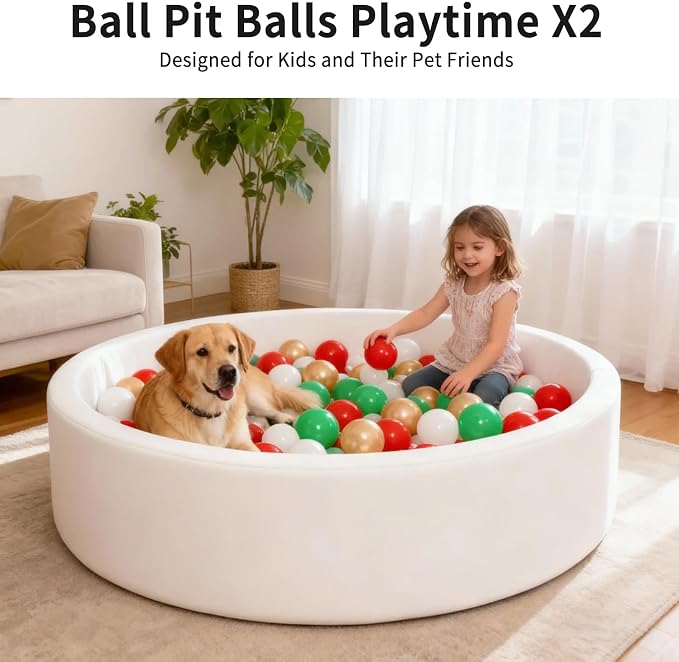 STARBOLO Ball Pit Balls for Toddlers Pack of 100 200 500 - BPA&Phthalate Free Non-Toxic Crush Proof Soft Plastic Balls for 1-5Years Old Toddlers Girl Kids Birthday Pool Playpen Tent Party