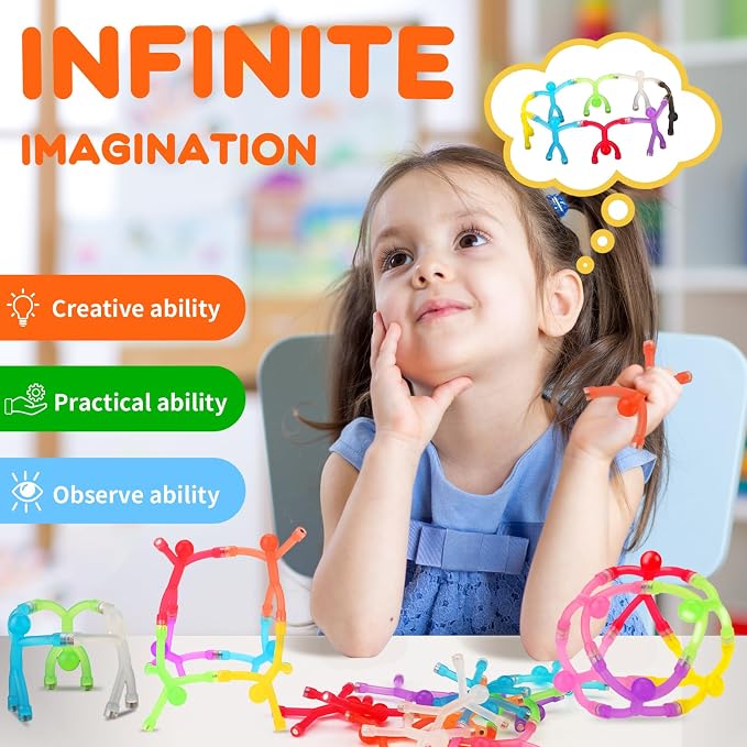 48pcs Travel Magnetic Toys for Kids Toddlers: Portable & Durable for Airplane Road Trip Car Travel Games, Magnetic-People-Magnet-Men, Creativity & Educational, Fidget Toys for Classroom Office