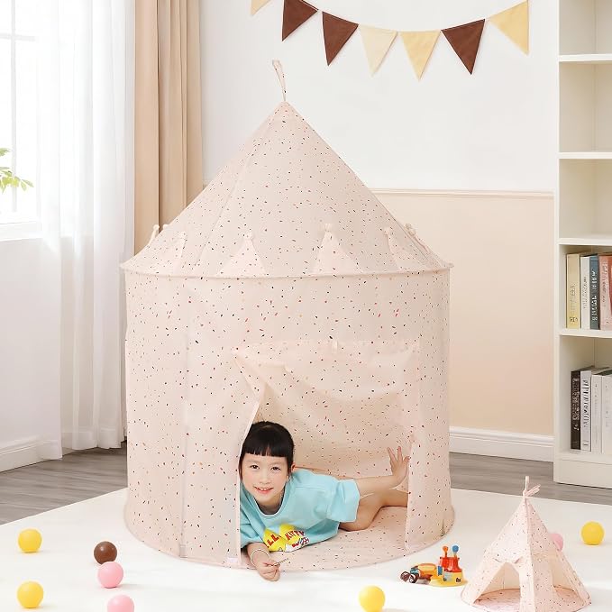 Pop Up Kids Play Tent | Children Indoor Castle Playhouse for Toddlers, Boys & Girls, Age 3-10 |, 41" x53"