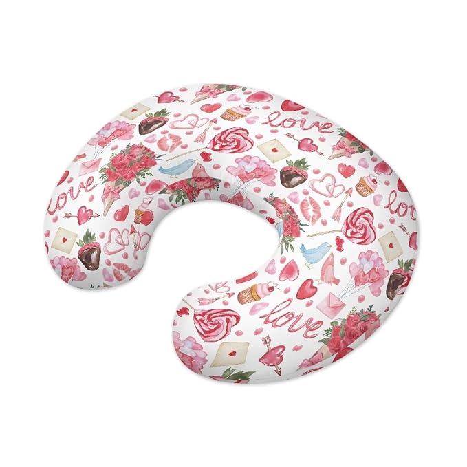 Love Lollipops Nursing Pillow Cover Breast Feeding Pillow Support Positioner Lounger Slipcover for Baby Boy Girl Newborn Infant