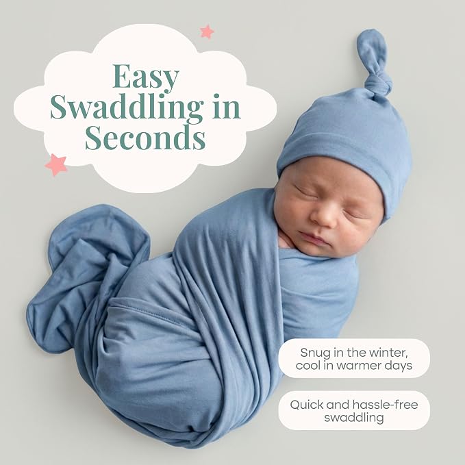 Caden Lane Baby Swaddle & Receiving Blanket, Soft, Breathable & Temperature-Regulating Bamboo Viscose Fabric for Swaddling Newborns, Gender Neutral Infant Blanket for Boys & Girls