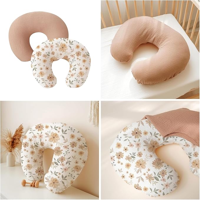 2pcs/Set Removable Baby Feeding Pillow Case Newborns Breastfeeding Cushion Covers Detachable Sleeve for Boys Girls