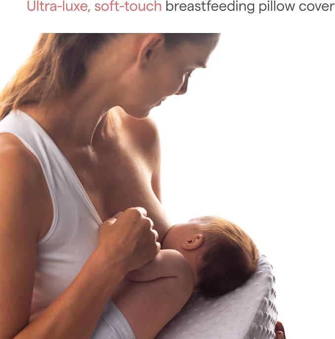 Munchkin® Ultra-Luxe Infant Feeding Pillow Cover - Super Soft Machine Washable Nursing & Bottle Feeding Pillow Cover Replacement