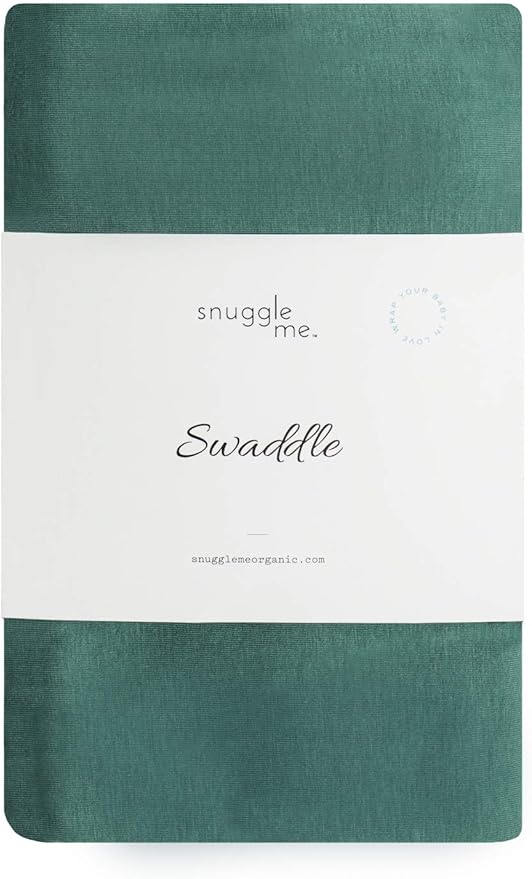 snuggle me Swaddle | Organic Cotton Swaddle Blanket, Soft Stretch, 47 x 47 inches (Moss)