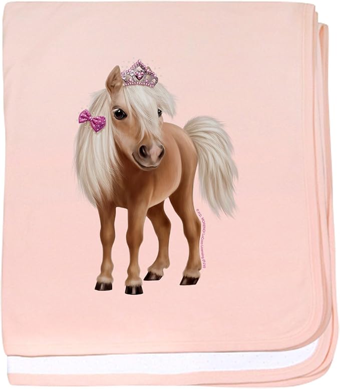 CafePress PD Moreno's Horse Wearing A Tiara Baby Blanket, Super Soft Newborn Swaddle