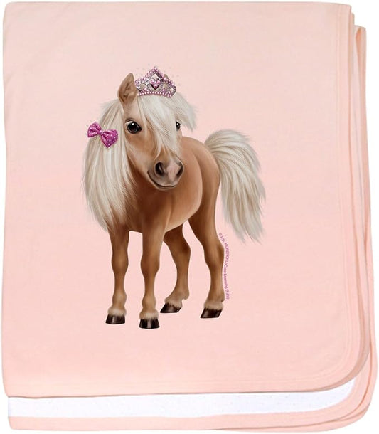 CafePress PD Moreno's Horse Wearing A Tiara Baby Blanket, Super Soft Newborn Swaddle