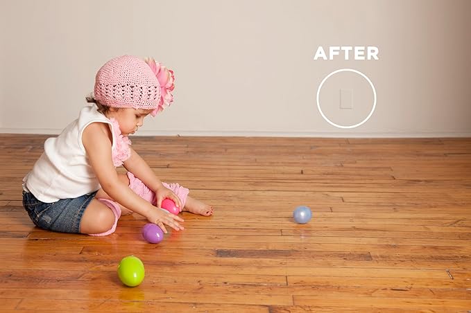 Paintable Childproof Wall Outlet Cover ??2 Pack Blank Electrical Outlet Cover for Baby Safety and Room Cohesion