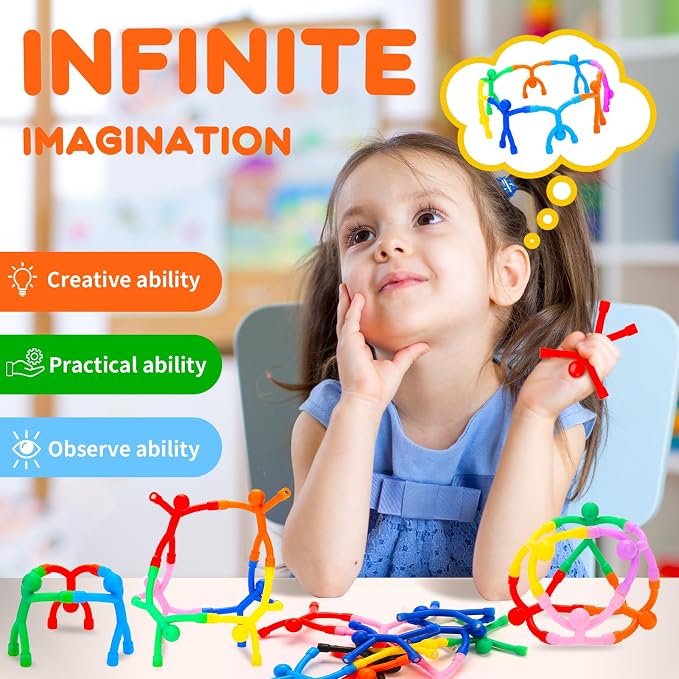 24pcs Travel Magnetic Toys for Kids Toddlers: Portable & Durable for Airplane Road Trip Car Travel Games, Magnetic-People-Magnet-Men, Creativity & Educational, Fidget Toys for Classroom Office