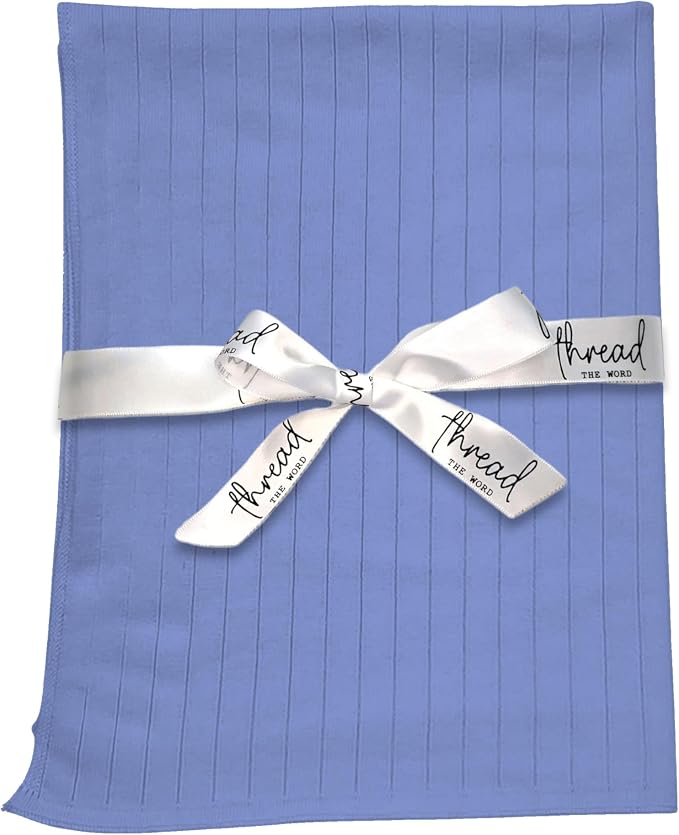 The Ribbed Blanket - 100% Organic Cotton Baby Blanket, American Made, 30x40in - Bassinet, Crib, Stroller - Gift Registry Baby Shower for Newborns and Kids (Seamist)