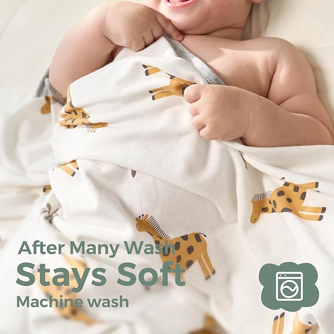 Momcozy Best Wishes Baby Towel with Hooded-Original Design Baby Towel Set -Soft & Absorbent- Shower Gifts or Bath Essential for Infant, Newborn, Toddler