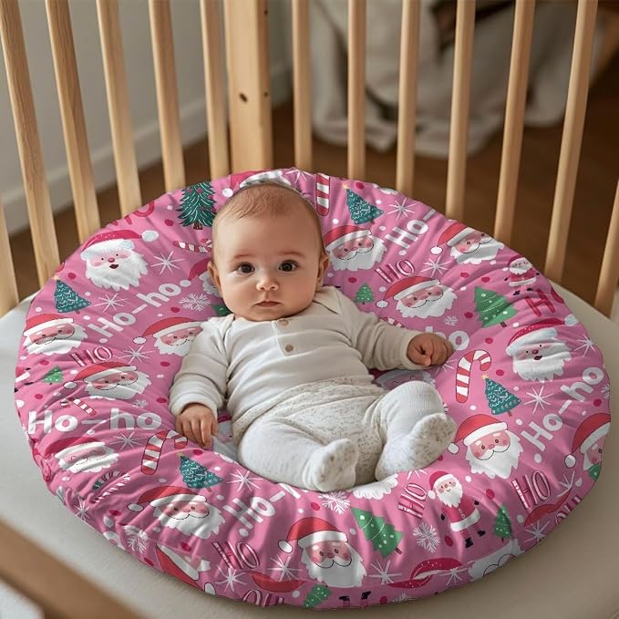 Santa Claus Nursing Pillow Cover Neutral Breastfeeding Pillow Cover Fits 26in*24in Nursing Pillow for Baby Boy Girl Neutral Baby Nursing Pillow Cover Newborn Gift Choice for Mom