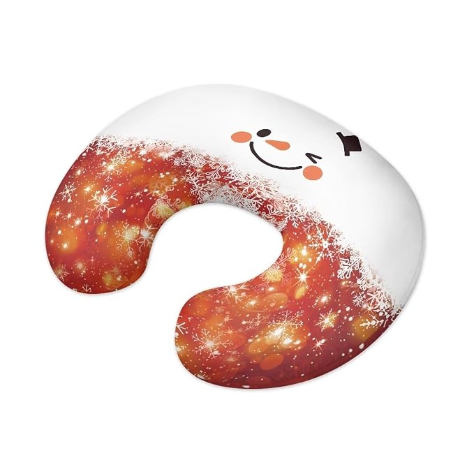 Christmas Snowman Face Red Newborn Nursing Pillow Case Stain Resistant Washable Breast Feeding Pillow Covers Removable Nursing Pillow Slipcover for Home Sofa Car Christmas Decor