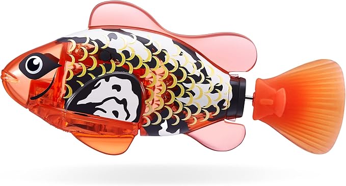 Robo Alive Robo Fish Series 2 (Red + Blue 2 Pack) by ZURU Robotic Swimming Fish Water Activated, Changes Color, Comes with Batteries, Amazon Exclusive - Red + Blue (2 Pack),Multi,7165G