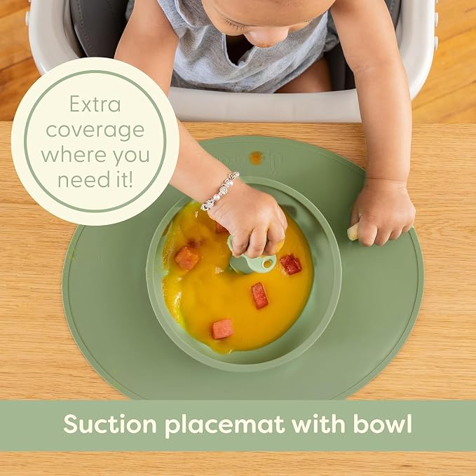 UpwardBaby Led Weaning Supplies - Suction Plates for Baby - Spoons Self Feeding 6 months Bowls Silicone Plates Bowls Self Eating - Toddler/Infant First Stage BLW Utensils 6-12 Months