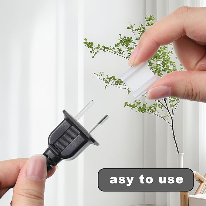 60 Pieces Plug Cover, Outlet Plugs Covers, 3 Prong and 2 Prong Plastic Protector Caps, Clear Safety Dust Boots for Power Socket