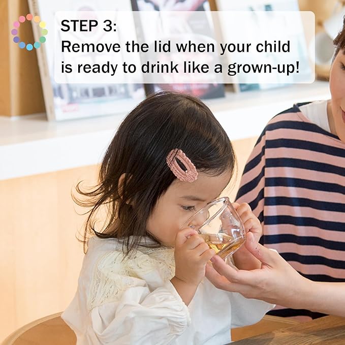Push Flow Training Sippy Cup with Silicone Straw and Handles, 5 oz, for baby 6 month+ Light Gray