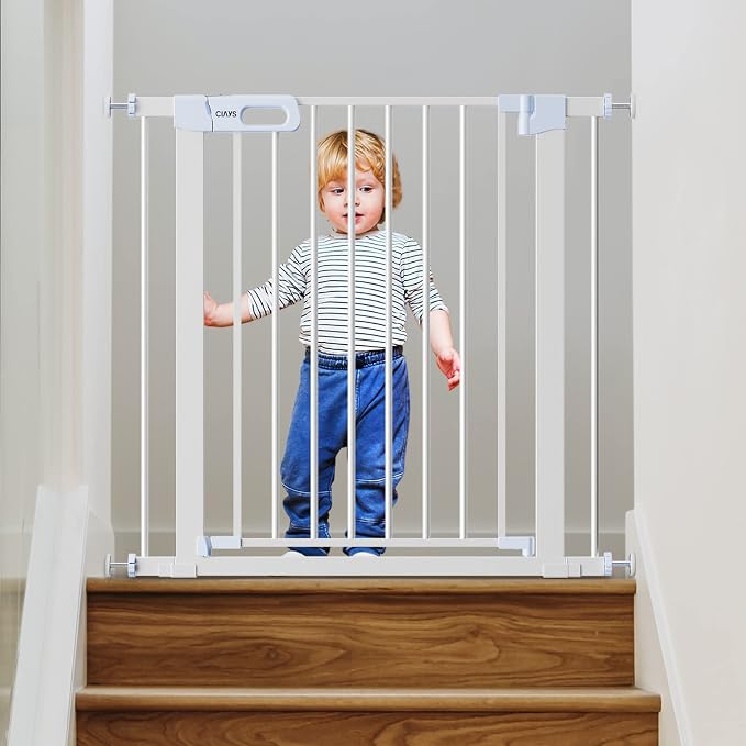 Ciays 29.5” to 37.8” Safety Baby Gate, Extra Wide Auto-Close Dog Gate for Stairs, Easy Walk Thru Indoor Pet Gate for Doorways and Rooms, 36in Tall