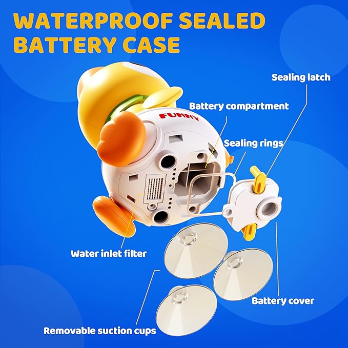 Baby Bath Toys, Baby Bath Shower Head for Bathtub with 4 Adjustable Sprayer, Control the Flow Rinser Babies with 3 Squirting Ducks for Newborns, Toddlers Kids in Bathtub Sink