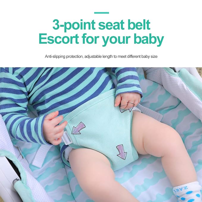 3-in-1 Baby Bouncers, Can sit and Lie Down, Brilliant Bouncer,Rocking Bouncer, Soothing Vibration, 3rd Gear Adjustment, Suitable for Babies Boys/Babies Girls/Newborns Baby