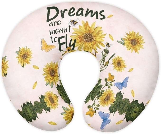 Sunflower Nursing Pillow Detachable Newborn Original Breastfeeding Slipcover Case and Positioner Soft Head Support Protector Cushion Essential with Hidden Zipper Easy to Use