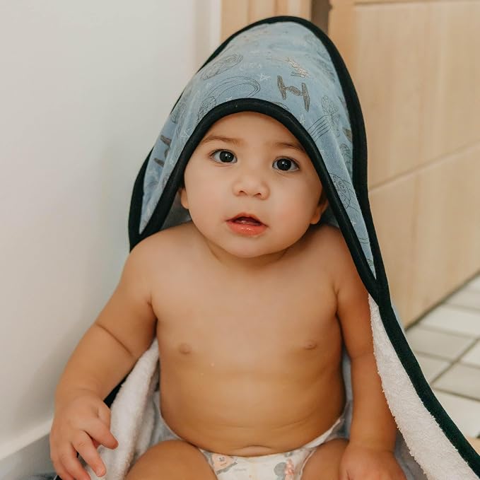 Copper Pearl Premium Knit Hooded Bath Towel Starships