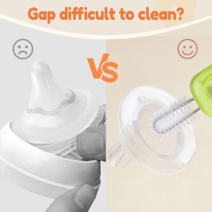 Upgraded 3 in 1 Cup Lid Cleaning Brush, 2026 New Multifunctional Lid Cleaner Brush, Portable Crevice Cleaning Brush Set for Baby Bottle Gap Tight Spaces