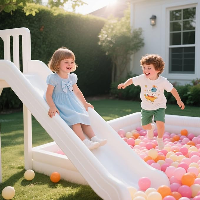 GOGOSO Ball Pit Balls for Toddler, Baby Plastic Playballs Kids Soft Pastel Pelotas Non-Toxic BPA-Free 3pink+Orange+Yellow, 200 Balls
