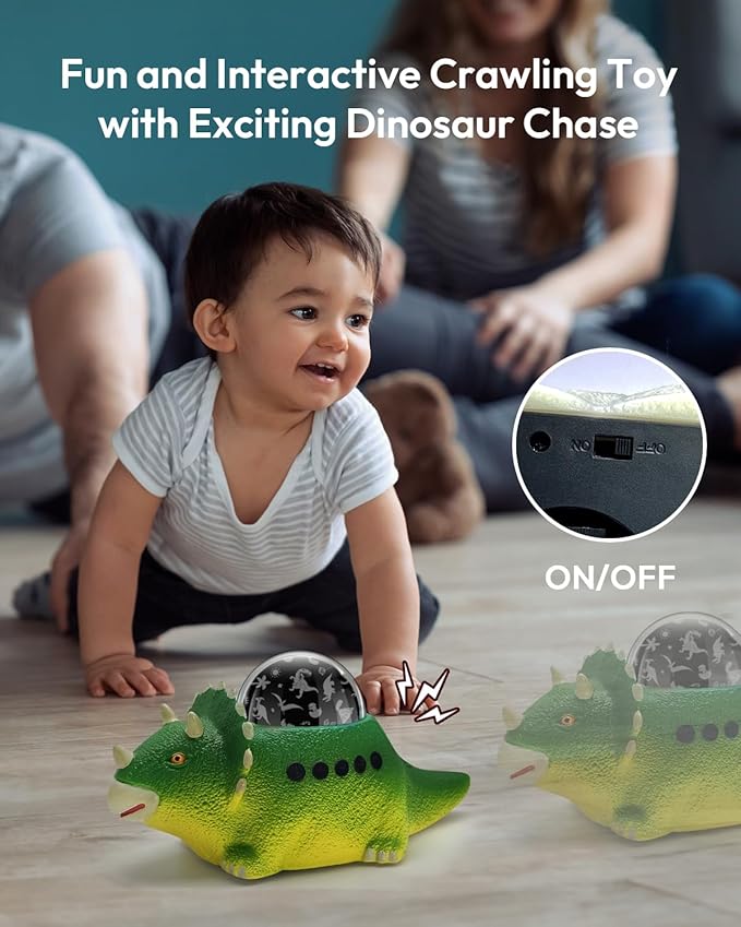 Dinosaur Night Light Projector for Kids - 8 Color Changing, 14 Sleep Sounds, 360° Rotation, Projection Lights for Bedroom, Walking Dinosaur Toys - Gift for Boys Girls 3-5,5-7 Years Old
