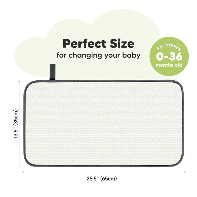 KeaBabies Portable Diaper Changing Pad and Waterproof Baby Changing Pad - Waterproof Travel Changing Mat for Baby, Compact Travel Changing Pad for Diaper Bag, Foldable Baby Diaper Clutch