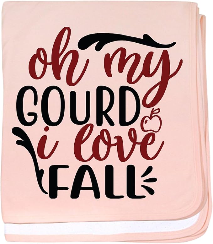 CafePress Oh My Gourd I Love Fall Baby Blanket, Super Soft Newborn Swaddle