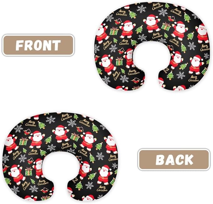 YEXIATODO Merry Christmas Santa Nursing Pillow Cover Breastfeeding Nursing Pillow Slipcovers Super Soft,for Breastfeeding Moms