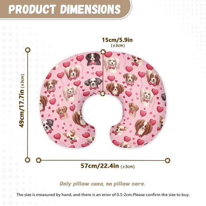 Dog Balloon Nursing Pillow Cover Slipcover, Breastfeeding Newborn Infant Feeding Cushion Cover Pillow Slipcovers for Breastfeeding Moms