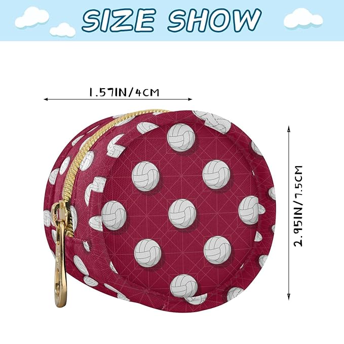 Volleyballs Red Print Pacifier Holder Case for Diaper Bag Portable Travel Pacifier Storage Case with Clip Pacifier Storage Container for Outdoor Purse Baby Girls Boys