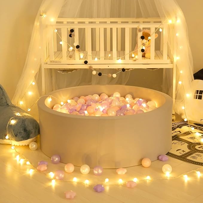 GOGOSO Balls for Ball Pit - Plastic Ball for Toddlers 1-3, Baby Kids Ball Pool Decoration 50 100 200 300 500 1000 (A Purple+Pink+White+Clear, 200 Balls)