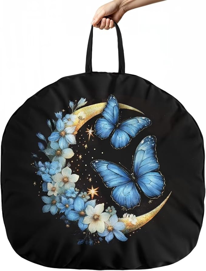 Blue Butterfly Moon Stretchy Nursing Pillow Covers Breast Feeding Pillows Covers for Moms Ultra Soft Snug Fits On Infant Nursing Pillow Nursing Pillow Case for Newborn